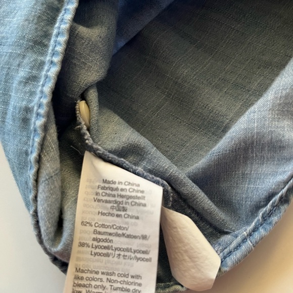 Madewell Blue Long Sleeve Button Down Shirt - Picture 7 of 8